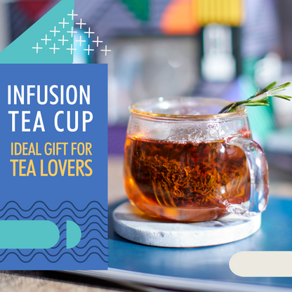 Infusion Glass Tea Cup with Infuser for Loose Leaf Tea