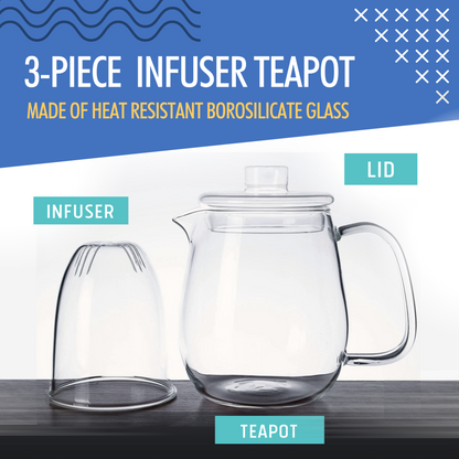 Glass Tea Infuser Teapot 600 ml