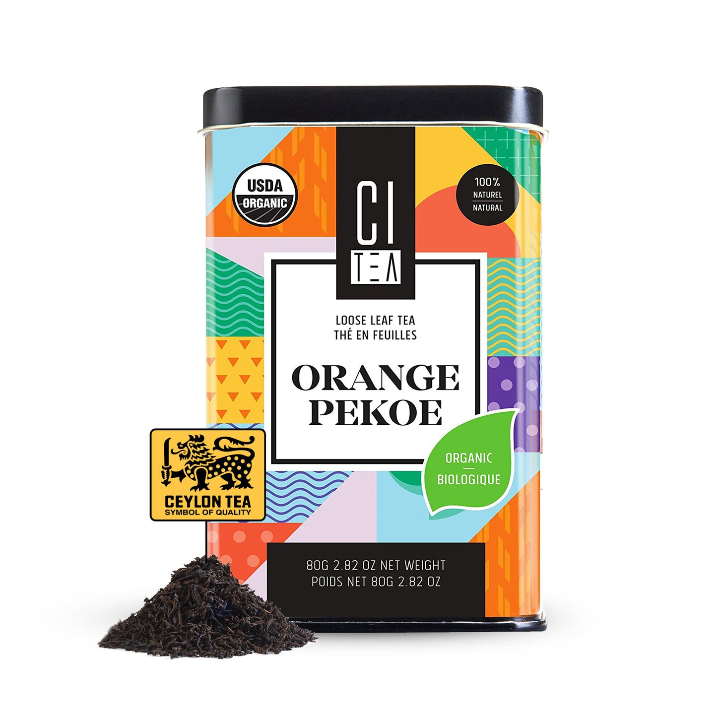 Organic Orange Pekoe Black Loose Leaf Tea - 80g