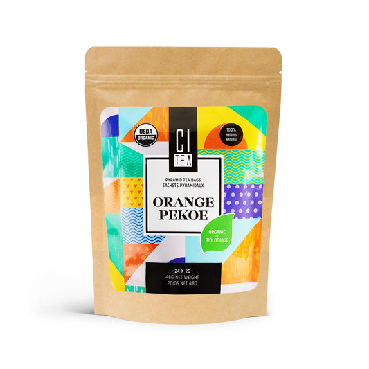 Organic Orange Pekoe Black Tea - 24 pyramid Teabags