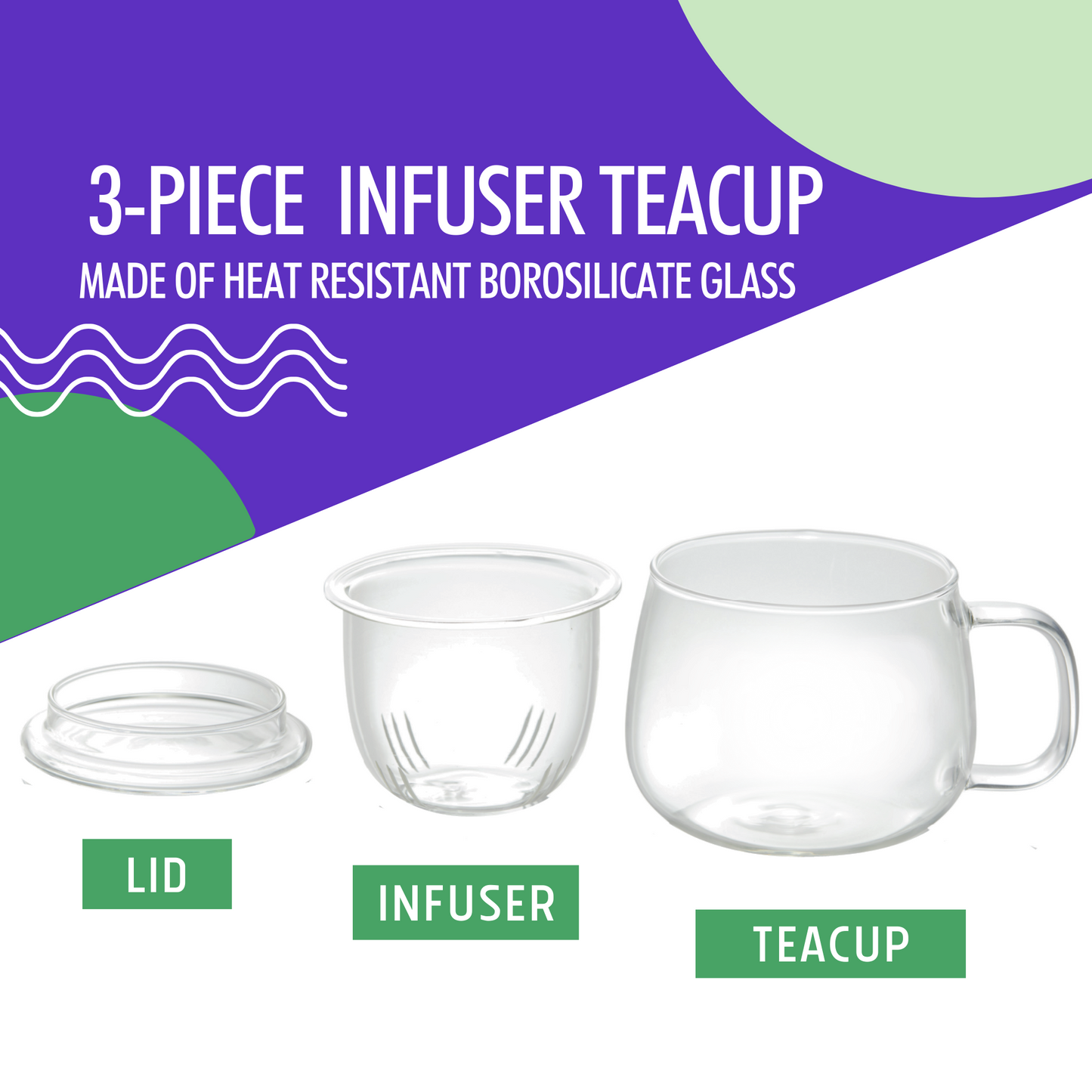 Green Loose Tea & Infusion Teacup Gift Set