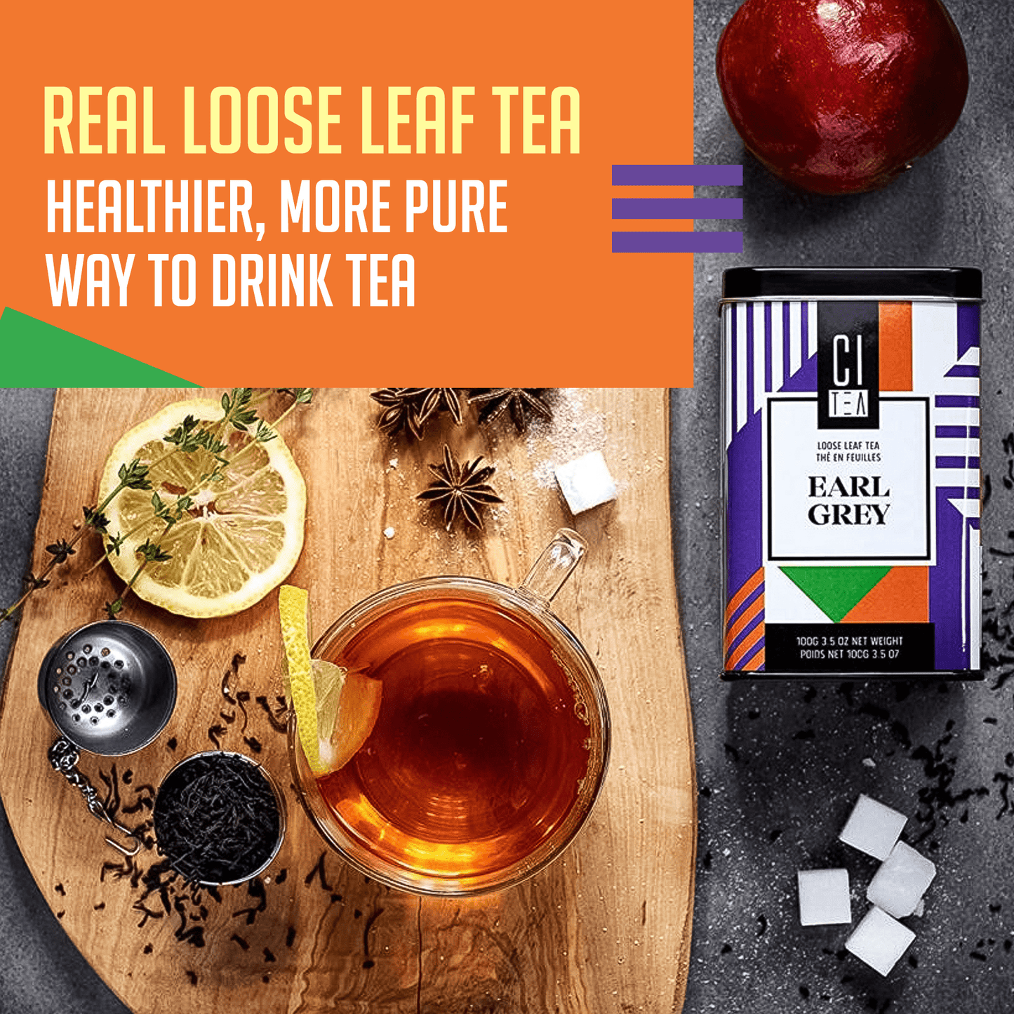 Coffret cadeau thé en vrac et infusion Earl Grey