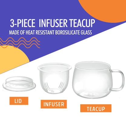 Orange Pekoe Loose Tea and Infusion Tea Cup, Tea Gift Set
