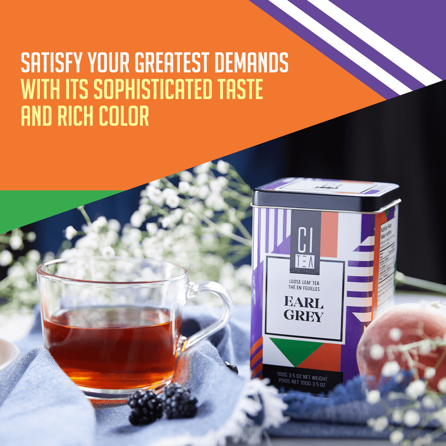 Coffret cadeau thé en vrac et infusion Earl Grey