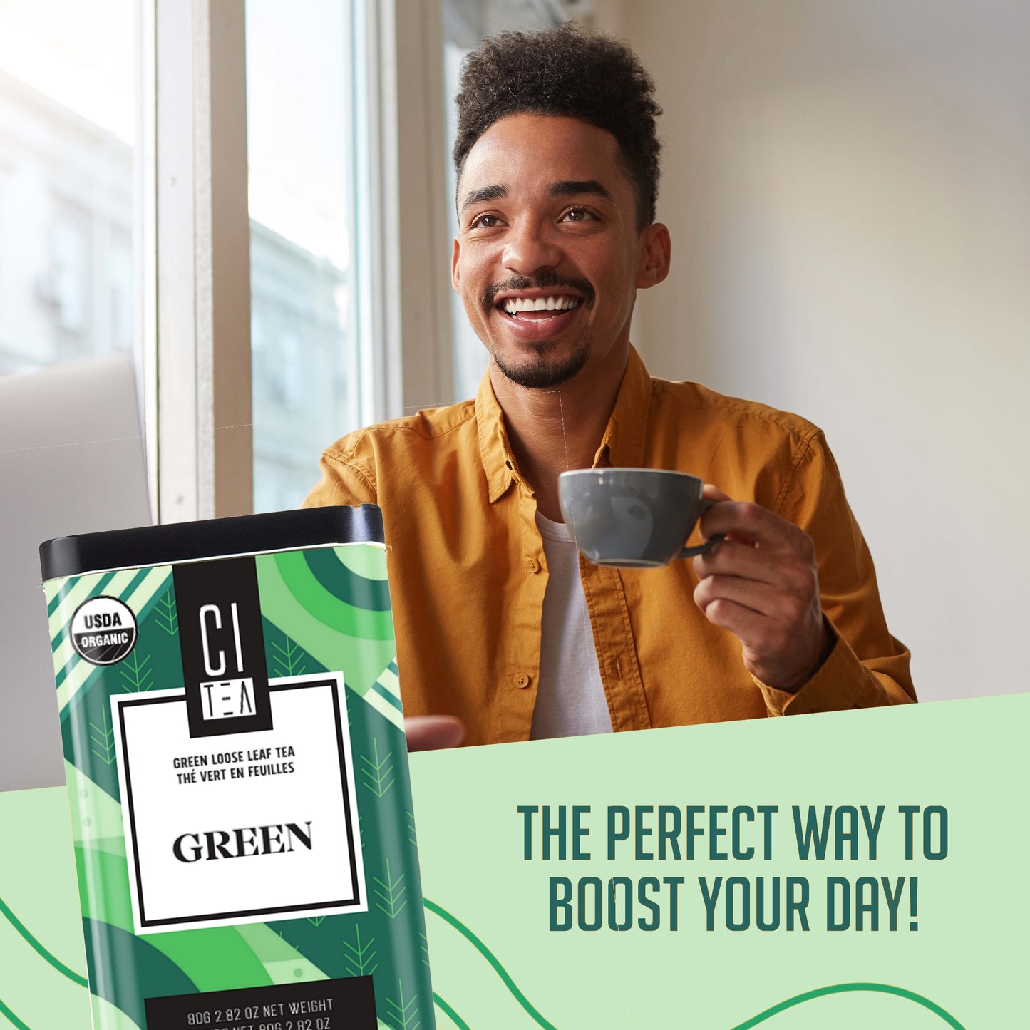 Organic Green Loose Leaf Tea - 80 g