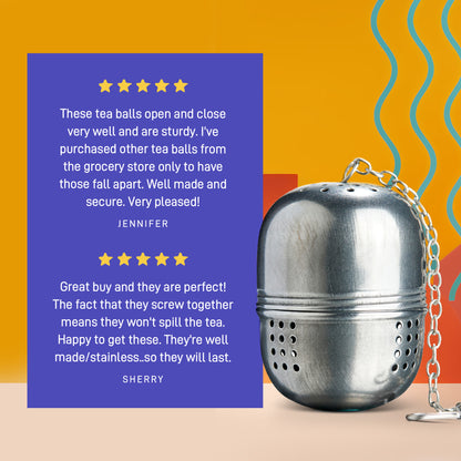 Stainless Steel Tea Ball Strainer for Loose Leaf