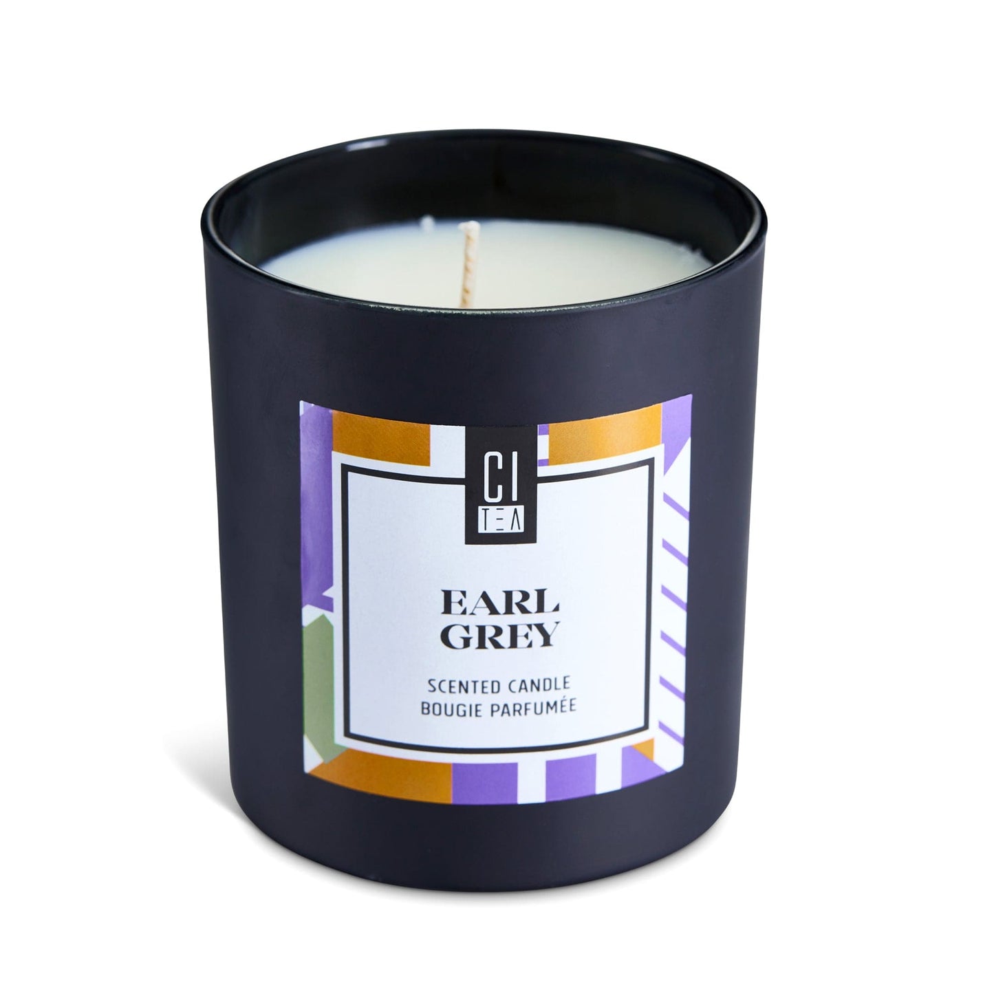 Bougie en cire de soja au parfum de thé Earl Grey - Bergamote et rose - 8 oz