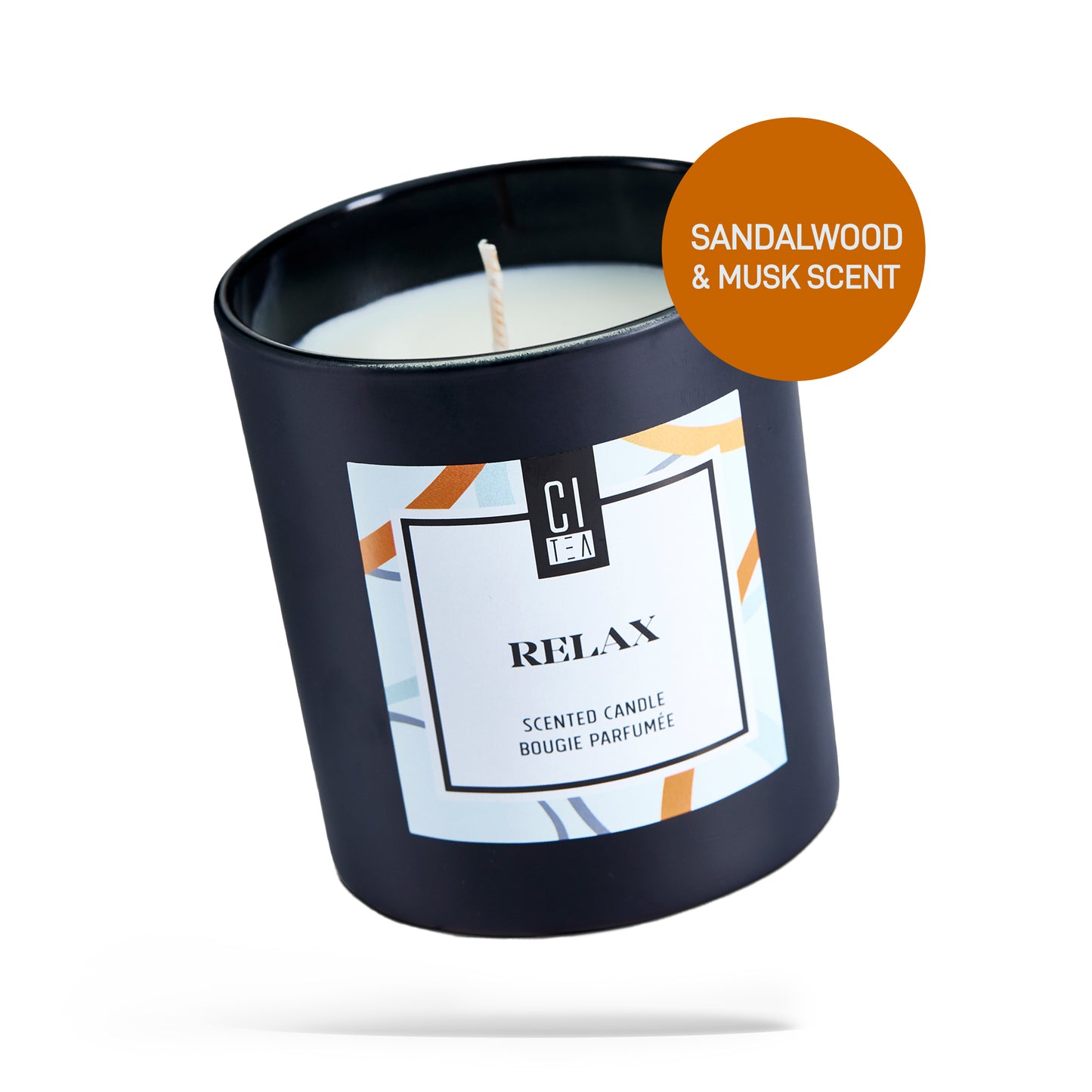 Relax Soy Wax Candle - Sandalwood and Musk - 8 oz