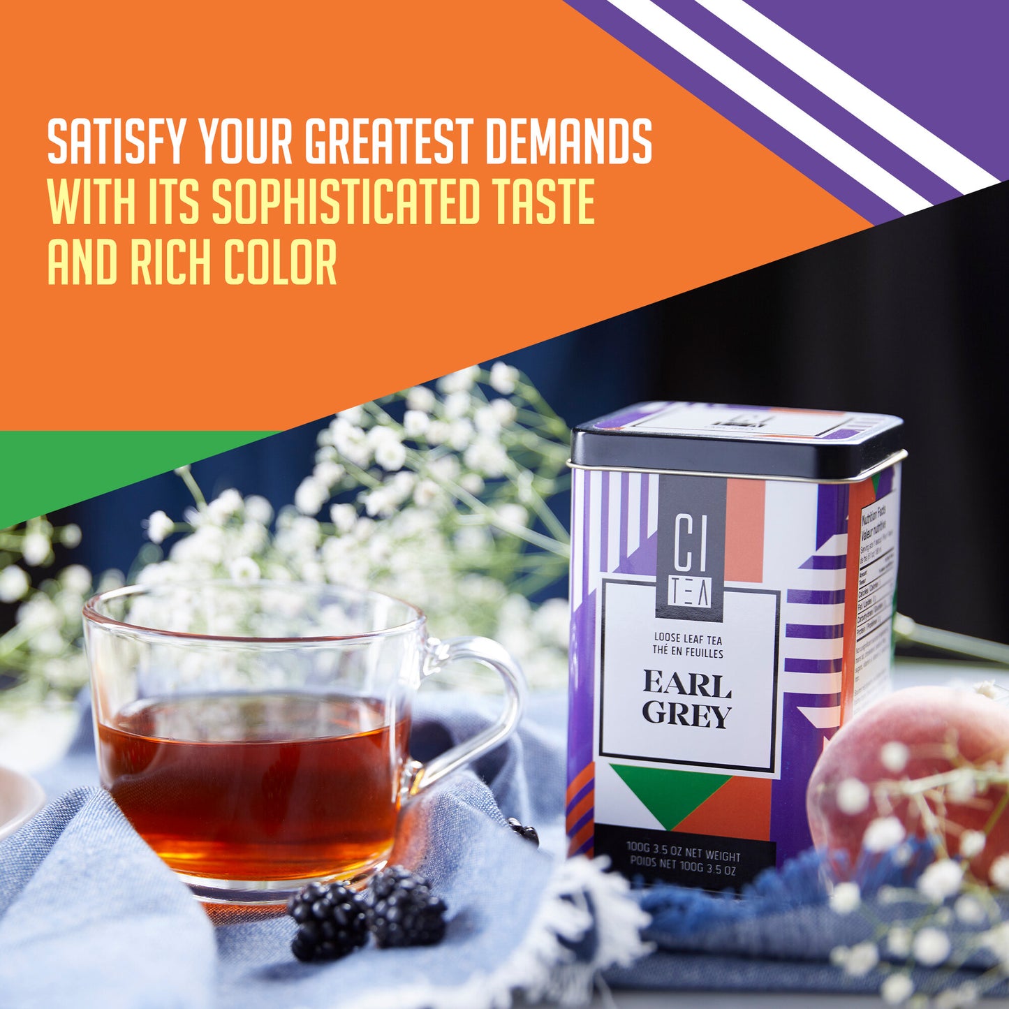 Ensemble de Thé Earl Grey et Orange Pekoe - 200g