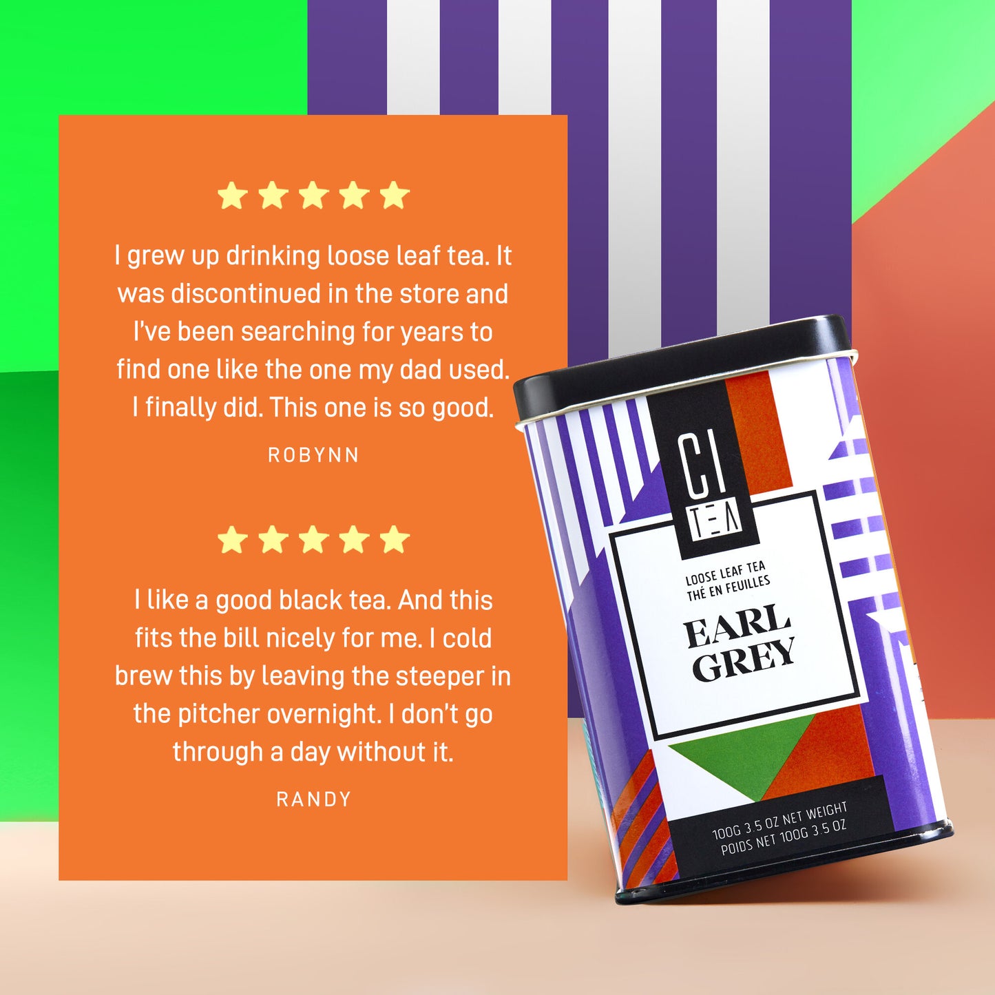 Ensemble de Thé Earl Grey et Orange Pekoe - 200g