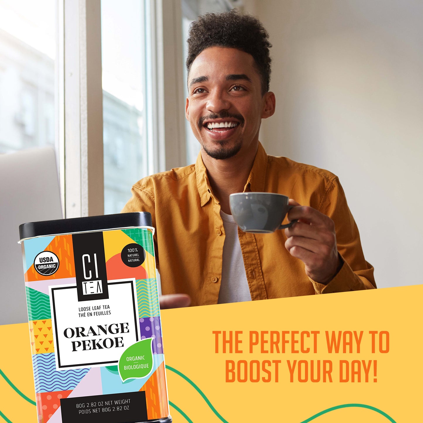 Thé en feuilles Orange Pekoe biologique avec boule de thé - 80 g