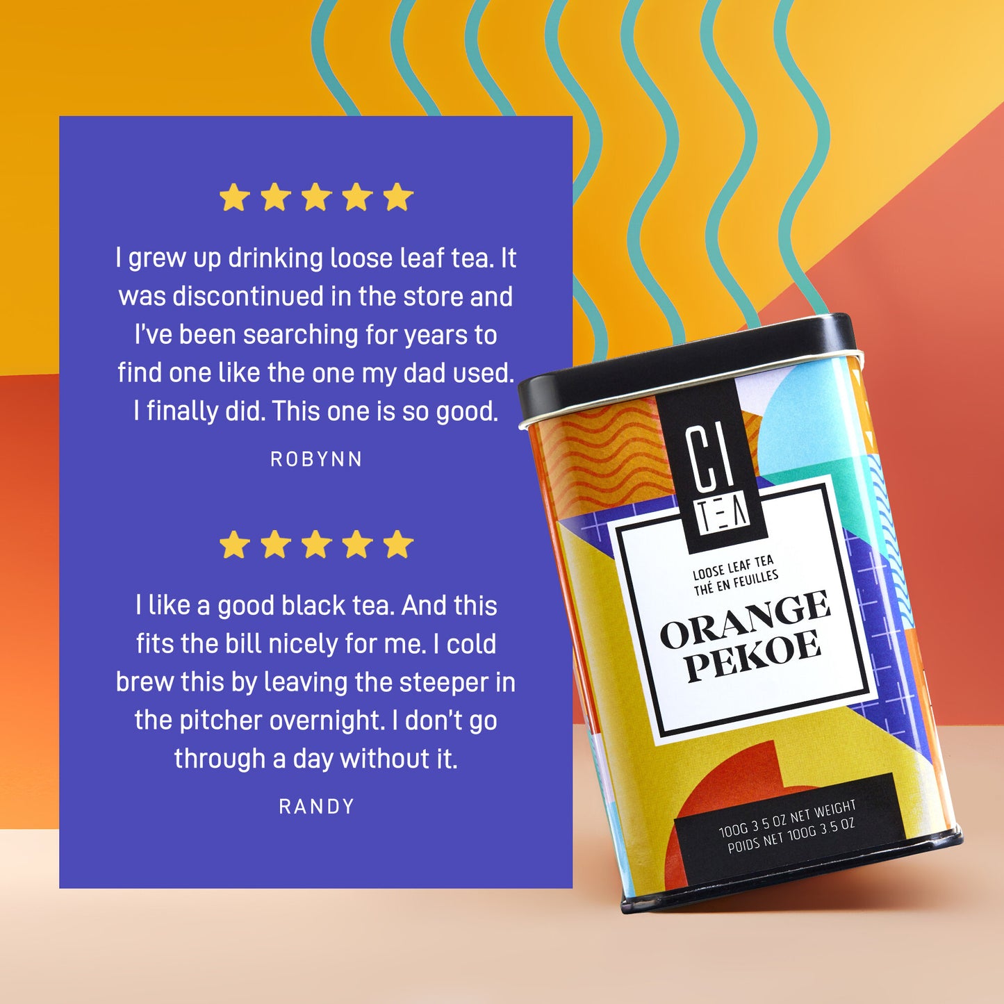 Ensemble de Thé Earl Grey et Orange Pekoe - 200g