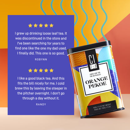 Ensemble de Thé Earl Grey et Orange Pekoe - 200g