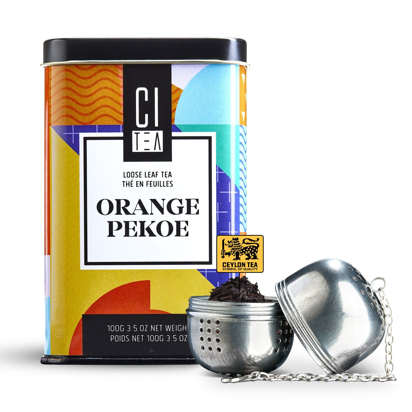 Thé en feuilles Orange Pekoe avec boule de thé - 100 g